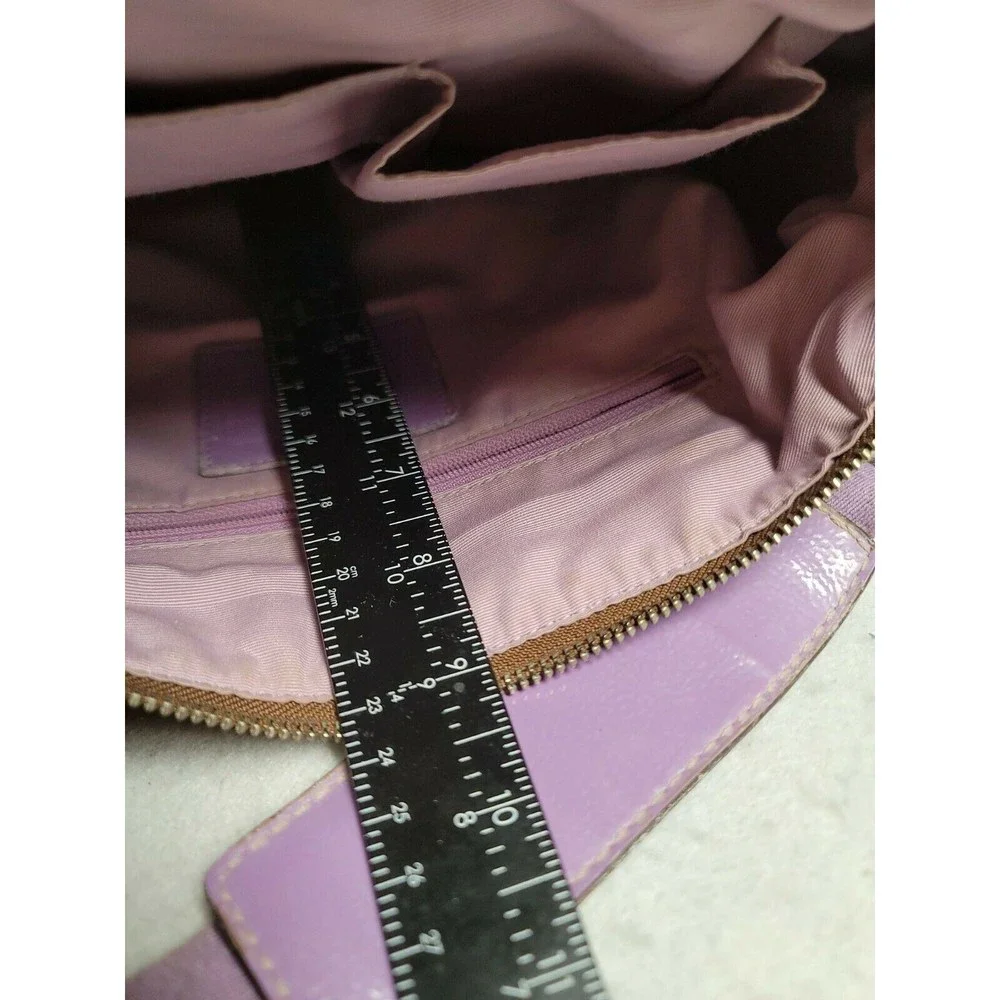 Coach Signature Canvas Shoulder Bag in Lavender Trim